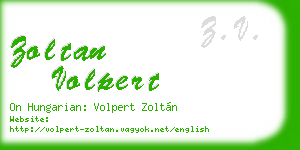 zoltan volpert business card